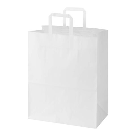 Kraft 80-90 g/m2 paper bag with flat handles - 32 x 17 x 39 cm White | No Branding | not available | not available