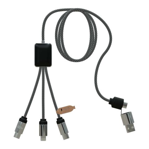 SCX.design C33 60W Type-C charging cable with dual light-up logo  Heather black | No Branding | not available | not available