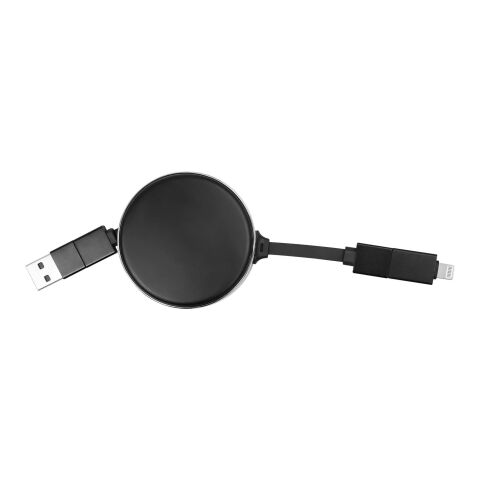 SCX.design C42 4-in-1 65W retractable cable  Solid black | No Branding