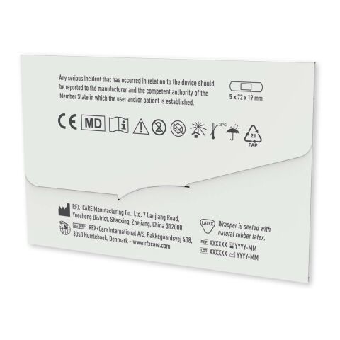 4-pieces blister plasters with full colour printed paper envelope White