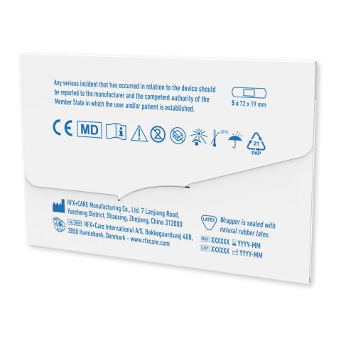 5-pieces customisable plasters with full colour printed kraft paper envelope White | No Branding | not available | not available