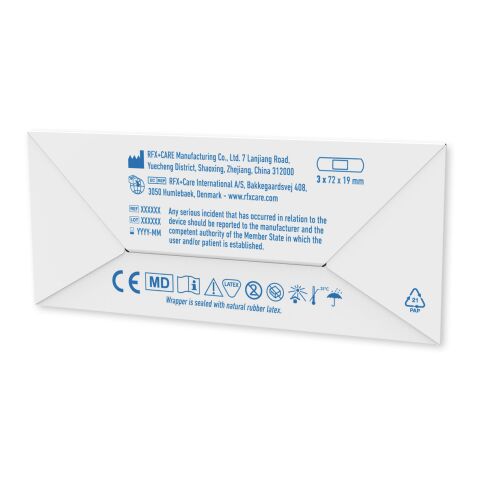 3-pieces customisable plasters with full colour printed kraft paper envelope White | No Branding | not available | not available