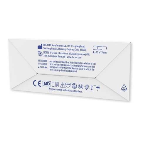 3-pieces plasters with full colour printed mini paper envelope White | universal | No Branding | not available | not available