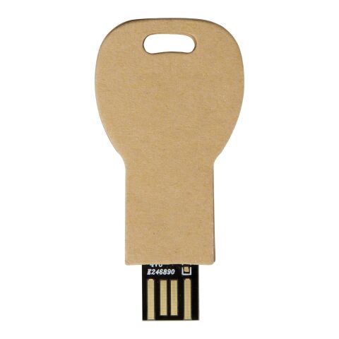 Key-shaped recycled paper USB 2.0 Kraft brown | No Branding | not available | not available | 1 GB