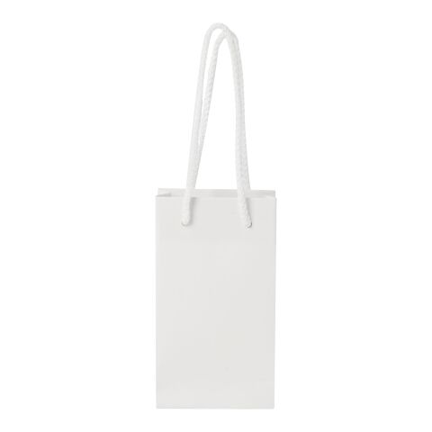 Handmade 170 g/m2 integra paper bag with plastic handles - small white | No Branding | not available | not available