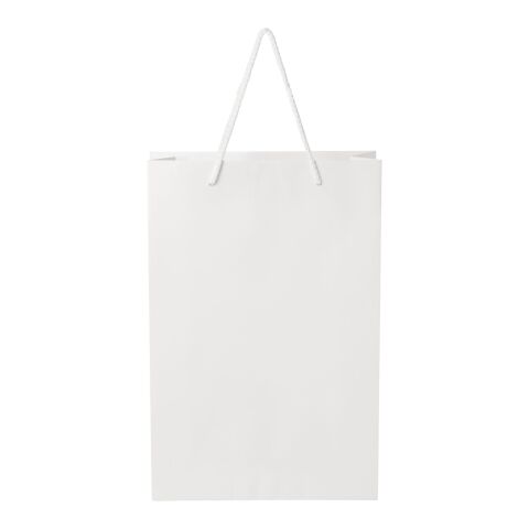 Handmade 170 g/m2 integra paper bag with plastic handles - large white | No Branding | not available | not available
