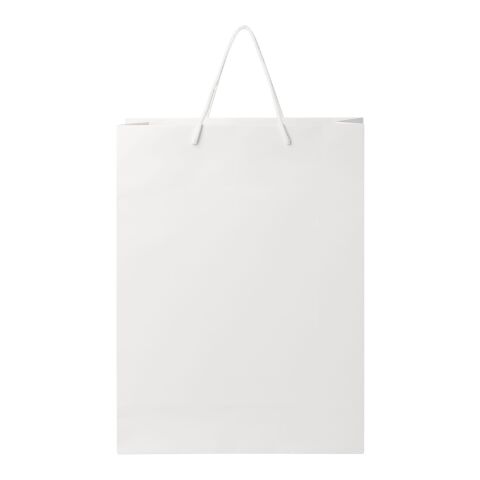 Handmade 170 g/m2 integra paper bag with plastic handles - X large white | No Branding | not available | not available
