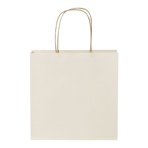 Agricultural waste 150 g/m2 paper bag with twisted handles - small Ivory white | No Branding | not available | not available