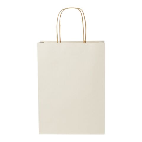 Agricultural waste 150 g/m2 paper bag with twisted handles - medium Off white | No Branding | not available | not available