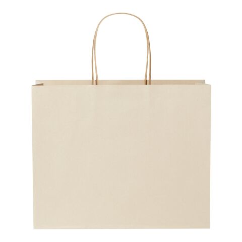 Agricultural waste 150 g/m2 paper bag with twisted handles - large Off white | No Branding | not available | not available