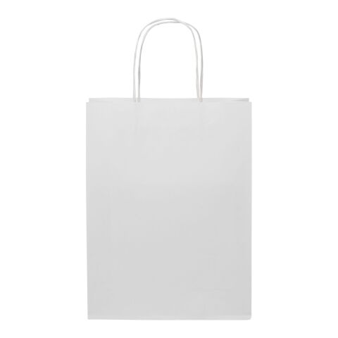 Kraft 120 g/m2 paper bag with twisted handles - medium white | No Branding | not available | not available