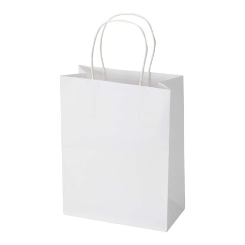 Kraft 120 g/m2 paper bag with twisted handles - 18 x 9 x 23 cm White