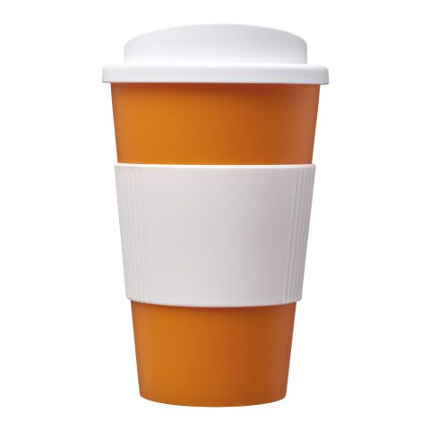 Americano® 350 ml insulated tumbler with grip Transparent orange-White | No Branding | not available | not available