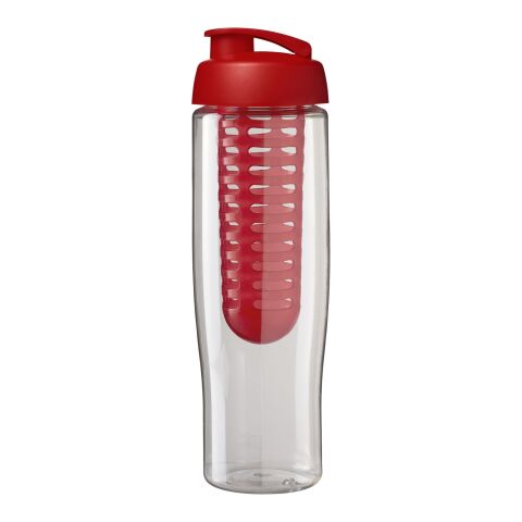 H2O Active® Tempo 700 ml flip lid sport bottle &amp; infuser White-Red | No Branding | not available | not available
