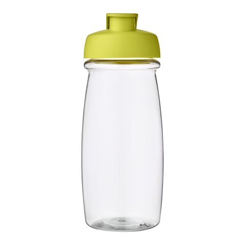 H2O Active® Pulse 600 ml flip lid sport bottle Transparent-Lime | No Branding | not available | not available