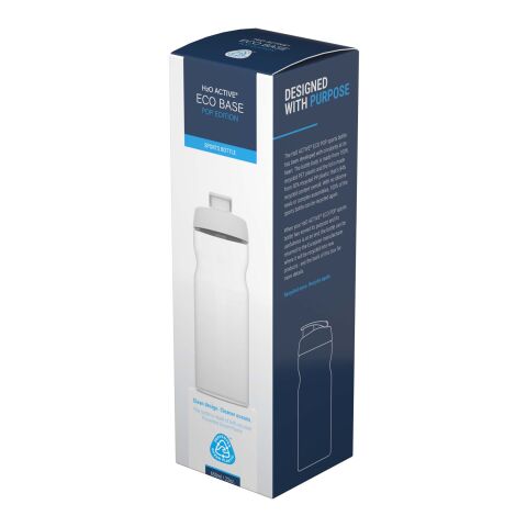H2O Active® Eco Base 650 ml flip lid sport bottle Blue-White | not available | No Branding | not available | not available