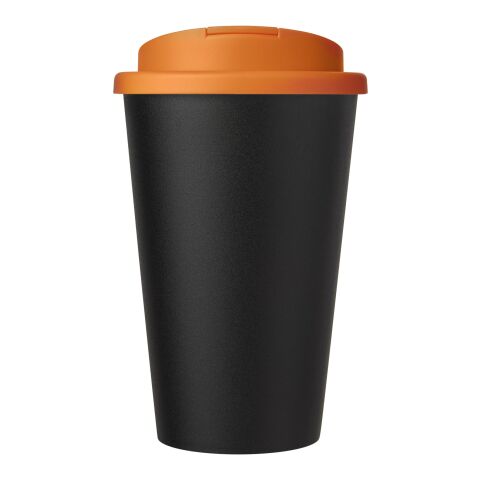 Americano® Eco 350 ml recycled tumbler with spill-proof lid Orange-Solid black | No Branding | not available | not available