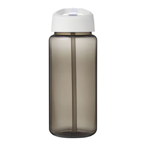 H2O Active® Octave Tritan™ 600 ml spout lid sport bottle Charcoal-White | No Branding | not available | not available