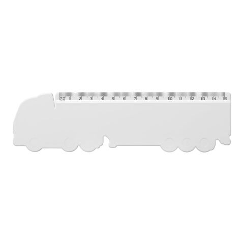 Tait 15 cm lorry-shaped recycled plastic ruler White | Not applicable | No Branding | not available | not available
