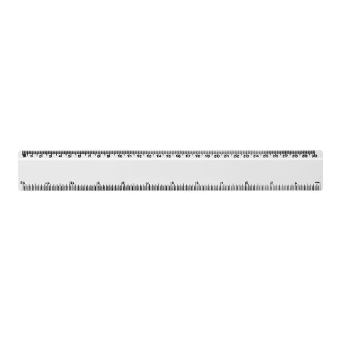 Refari 30 cm recycled plastic ruler White | No Branding | not available | not available