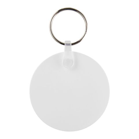 Tait circle-shaped recycled keychain White | No Branding | not available | not available