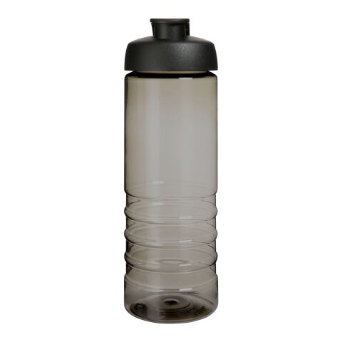 H2O Active® Eco Treble 750 ml flip lid sport bottle Charcoal-Solid black | No Branding | not available | not available