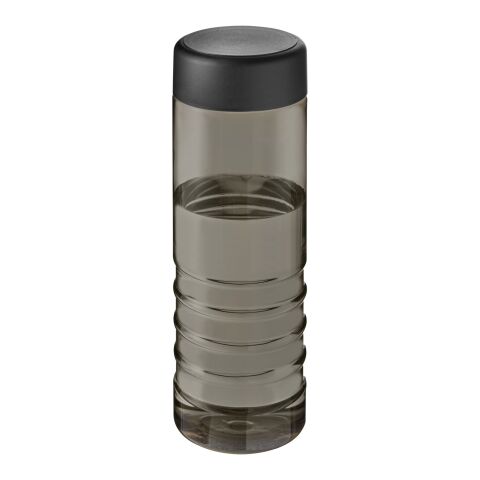 H2O Active® Eco Treble 750 ml screw cap water bottle Charcoal-Solid black | No Branding | not available | not available