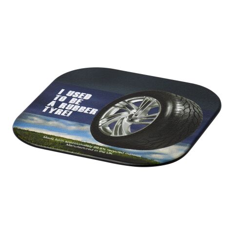 Brite-Mat® square coaster with tyre material Solid black | Not applicable | No Branding | not available | not available