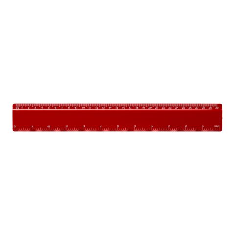 Renzo 30 cm plastic ruler Red | not available | No Branding | not available | not available