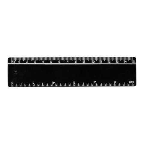 Renzo 15 cm plastic ruler Solid black | not available | No Branding | not available | not available