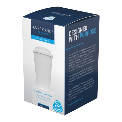 Brite-Americano® POP 350 ml insulated tumbler with spill-proof lid White | No Branding | not available | not available