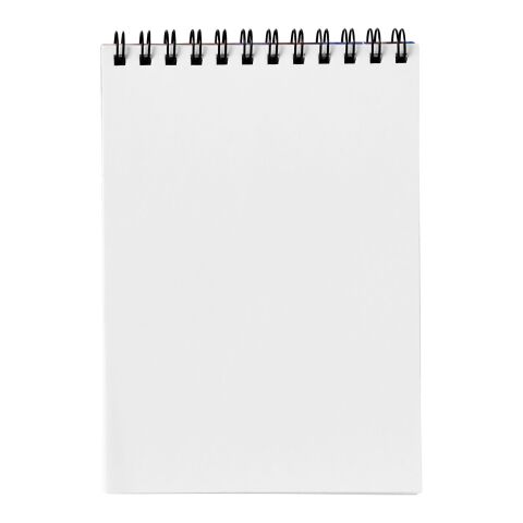 Desk-Mate® spiral A6 notebook White-Solid black | 50 pages | No Branding | not available | not available