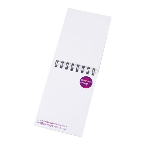 Desk-Mate® spiral A7 notebook White-Solid black | 50 pages | No Branding | not available | not available