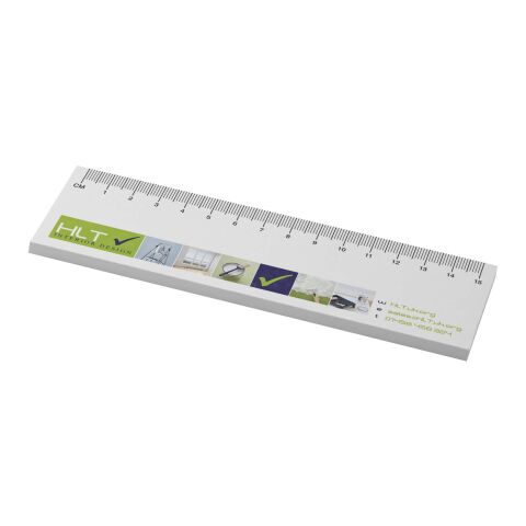 Sticky-Mate® recycled sticky notes with printed 15 cm ruler white | 25 pages | No Branding | not available | not available