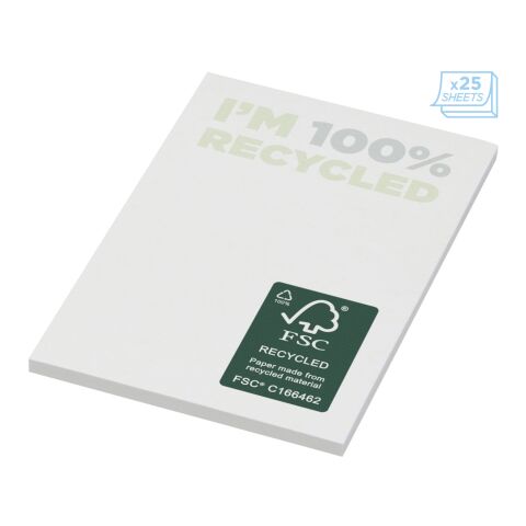 Sticky-Mate recycled sticky notes 50 x 75 mm White | 25 pages | No Branding | not available | not available