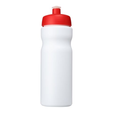 Baseline® Plus 650 ml bottle with sports lid Red-Transparent white