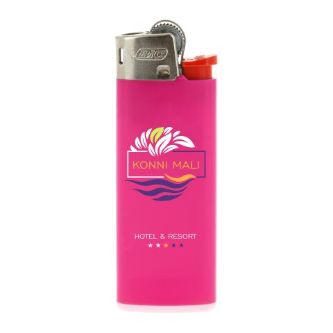 BIC J25 standard lighter Rhodamine Red-White-clear red-chrome | No Branding | not available | not available