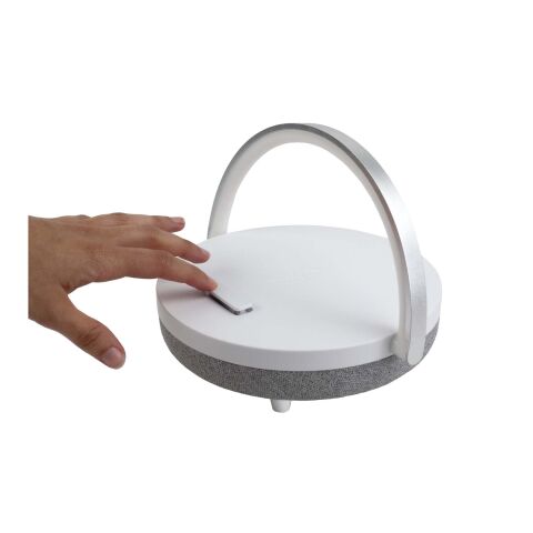 Prixton 4-in-1 10W Bluetooth® speaker with LED light and wireless charging base Standard | white | No Branding | not available | not available