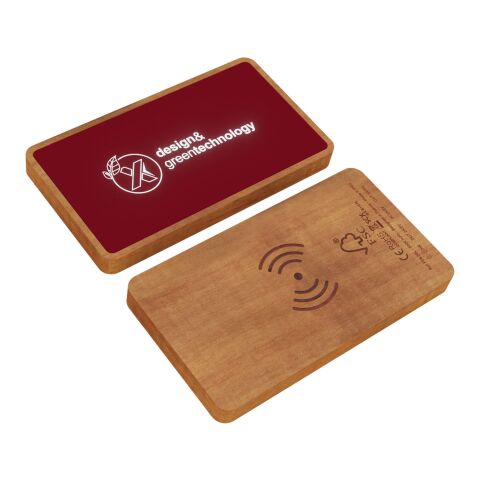 SCX.design P36 wireless power bank 5000 mAh Mid red-Wood | No Branding | not available | not available