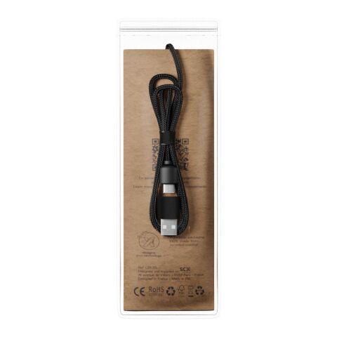 SCX.design C38 3-in-1 rPET light-up logo charging cable with squared wooden casing Blue-Wood | not available | No Branding | not available | not available