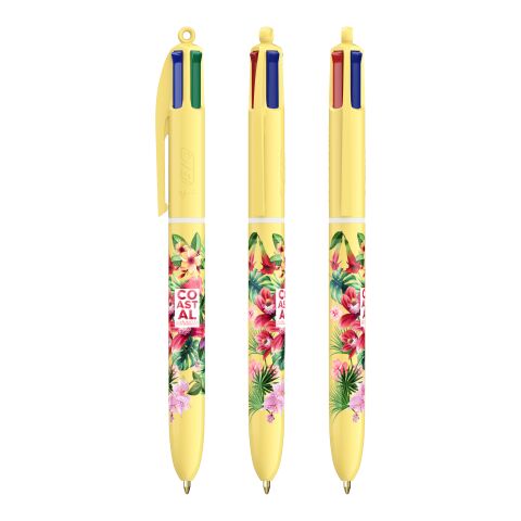 BIC® 4 Colours® Pastel + Lanyard Yellow