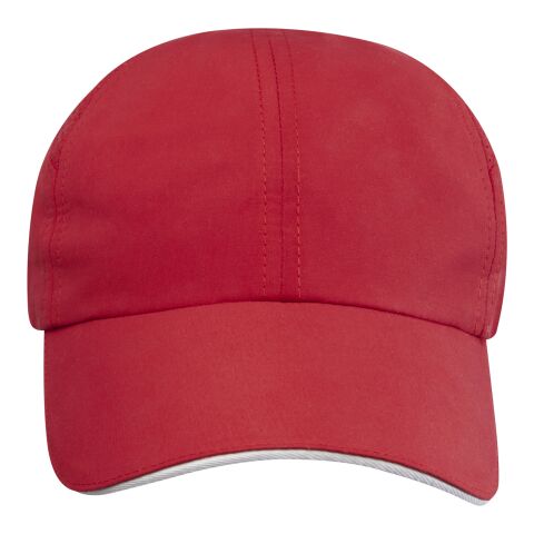 Morion 6 panel GRS recycled cool fit sandwich cap Standard | Red | Direct to Film | front | 50 mm x 50 mm | 100