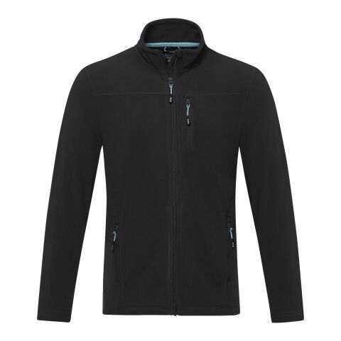 Amber men's GRS recycled full zip fleece jacket Standard | Solid black | M | No Branding | not available | not available