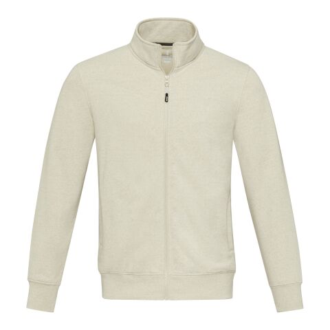 Galena unisex Aware™ recycled full zip sweater Oatmeal | 3XL