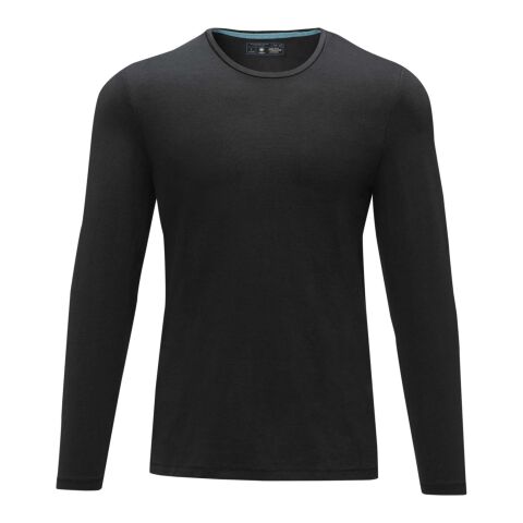 Ponoka long sleeve men&#039;s organic t-shirt Standard | Solid black | S | No Branding | not available | not available | not available