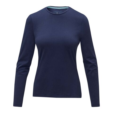 Ponoka long sleeve women's organic t-shirt Standard | Navy | L | No Branding | not available | not available | not available