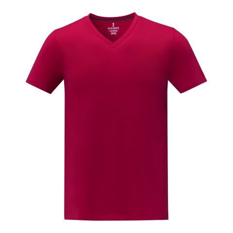 Somoto short sleeve men&#039;s V-neck t-shirt Standard | Red | M | No Branding | not available | not available | not available