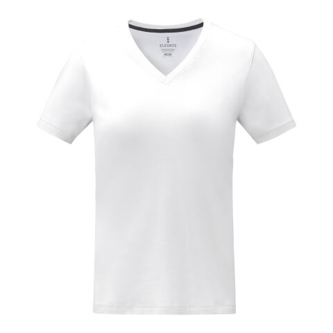 Somoto short sleeve women's V-neck t-shirt White | XL