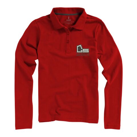 Oakville Long Sleeve Ladies Polo  Red | XS