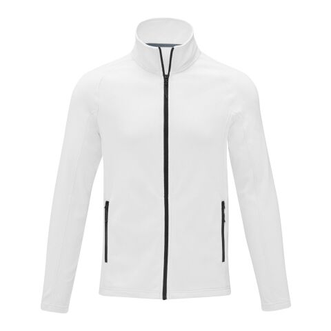 Zelus men&#039;s fleece jacket Standard | White | XS | 1-color Screen Print | right bicep | 80 mm x 100 mm